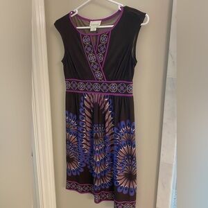 Donna Morgan stretch cap sleeve printed dress